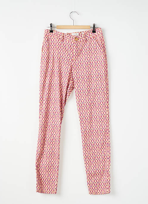 Pantalon chino tissage popeline taille normale violet KANOPE femme