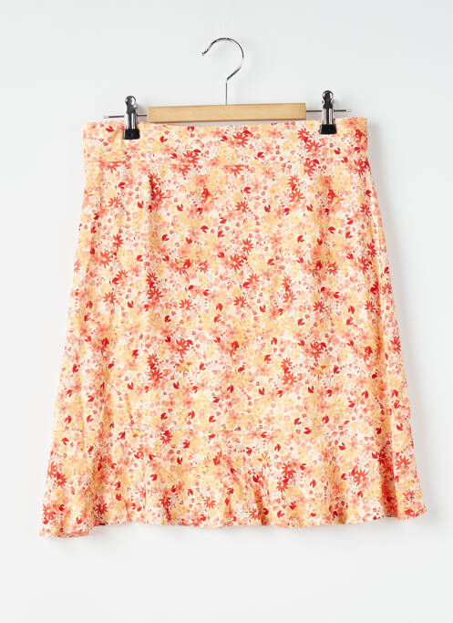 Jupe courte taille normale orange KANOPE femme
