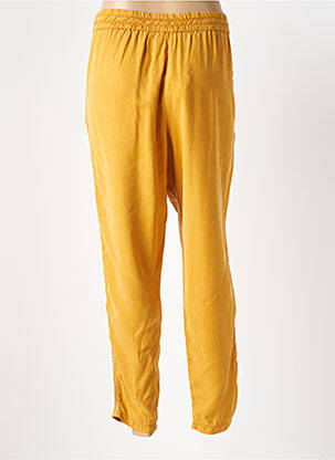 Pantalon slim taille élastique taille normale jaune KANOPE femme