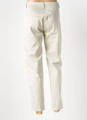 Pantalon chino broderie galons latéraux taille normale beige KAPORAL femme