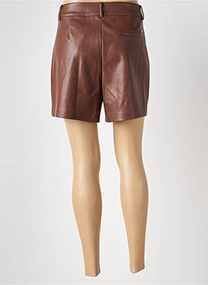 Short tissage simili-cuir taille normale marron LPB femme