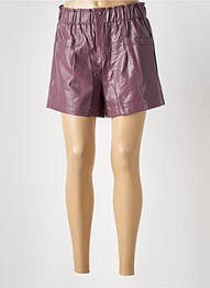 Short tissage simili-cuir taille normale violet MOLLY BRACKEN femme