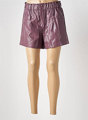 Short fermeture zippée sous rabat boutonné taille normale violet MOLLY BRACKEN femme