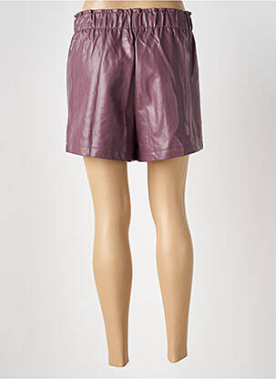 Short tissage simili-cuir taille normale violet MOLLY BRACKEN femme