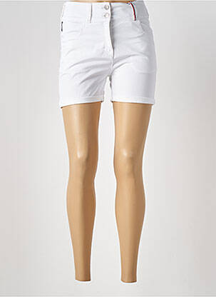 Short fermeture zippée sous rabat boutonné taille haute blanc DELAHAYE femme