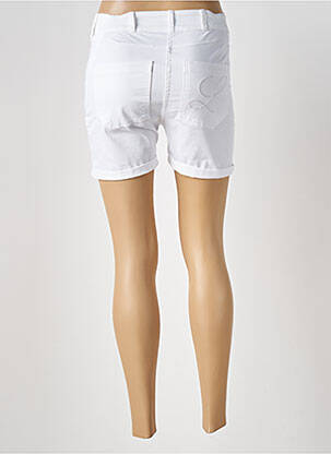 Short fermeture zippée sous rabat boutonné taille haute blanc DELAHAYE femme