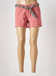 Short fermeture zippée sous rabat boutonné taille normale rouge LE TEMPS DES CERISES femme