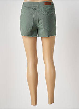 Short fermeture zippée sous rabat boutonné taille haute vert VERO MODA femme