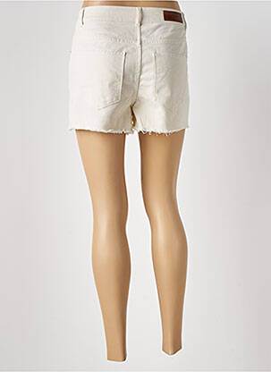 Short fermeture zippée sous rabat boutonné taille haute beige VERO MODA femme