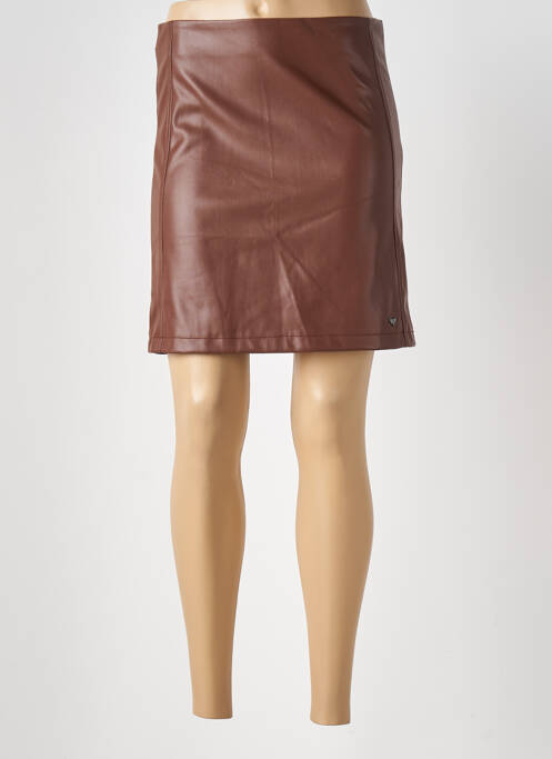 Jupe courte marron LPB pour femme