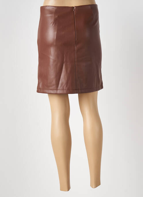Jupe courte marron LPB pour femme