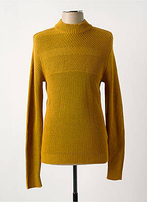 Pull maille souple et aérée manches longues jaune SELECTED homme
