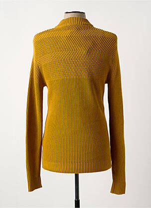 Pull maille souple et aérée manches longues jaune SELECTED homme