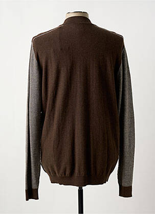 Gilet manches longues col v marron KAPORAL homme