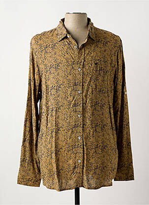 Chemise manches longues imprimé fantaisie marron KAPORAL homme
