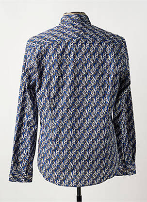 Chemise manches longues imprimé fantaisie bleu DELAHAYE homme