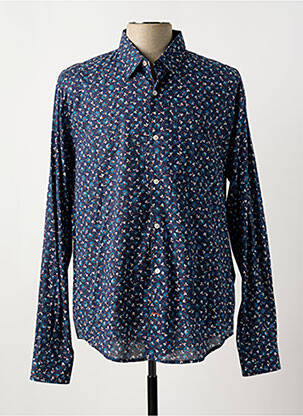 Chemise manches longues coupe cintrée bleu SERGE BLANCO homme