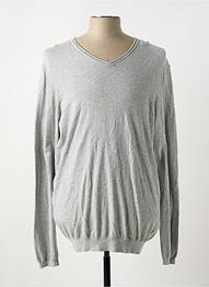 Pull col v manches longues gris SALSA homme