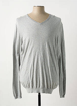 Pull col v manches longues gris SALSA homme