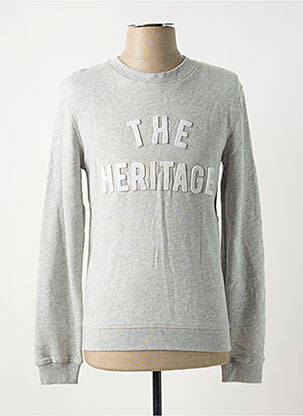 Sweat-shirt gris SELECTED pour homme