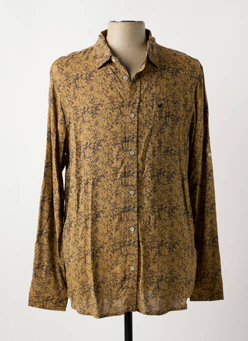 Chemise manches longues imprimé fantaisie marron KAPORAL homme