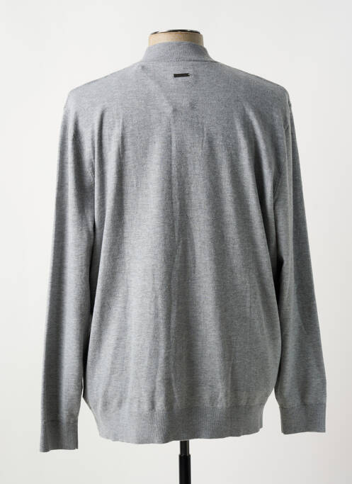 Gilet manches longues tissage chiné gris KAPORAL homme