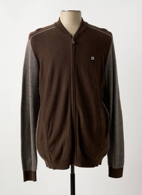 Gilet manches longues marron KAPORAL pour homme