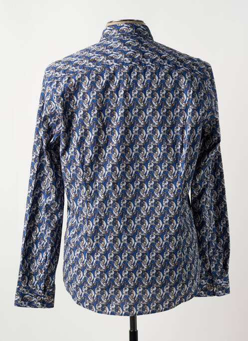 Chemise manches longues bleu DELAHAYE pour homme