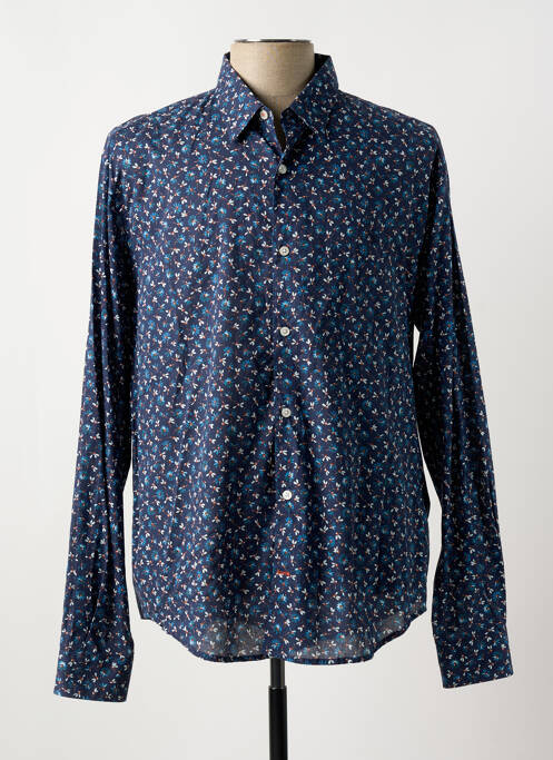 Chemise manches longues bleu SERGE BLANCO pour homme
