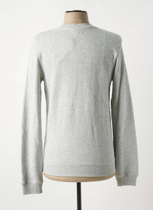 Sweat-shirt gris SELECTED pour homme
