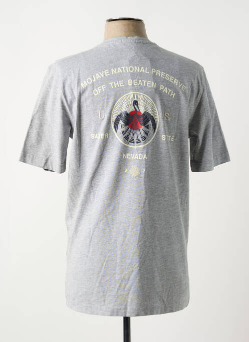 T-shirt gris SELECTED pour homme