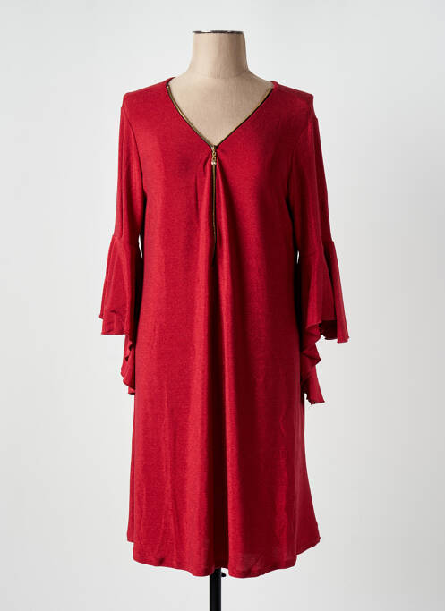 Robe mi-longue rouge JULIE D'ORLEAC pour femme
