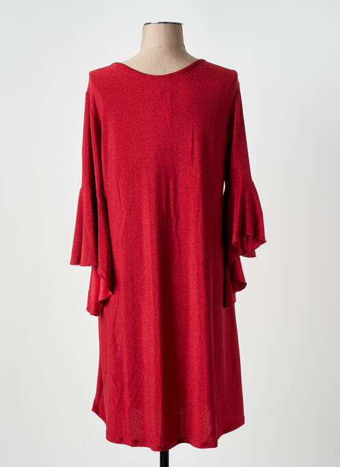 Robe mi-longue rouge JULIE D'ORLEAC pour femme