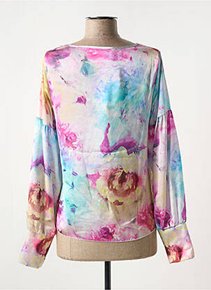 Blouse imprimé fleurs manches longues bleu RINASCIMENTO femme
