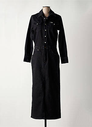 Robe longue manches longues manches longues noir WRANGLER femme