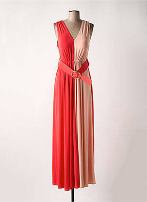 Robe longue sans manche sans manche rouge RINASCIMENTO femme