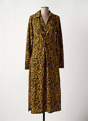 Robe longue manches longues manches longues marron B.YOUNG femme