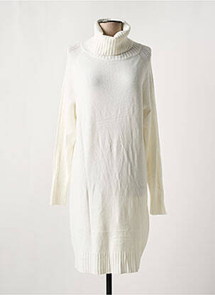 Robe pull stretch manches longues beige NOELINE femme