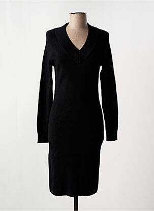 Robe pull col v manches longues noir B.YOUNG femme