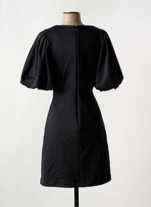 Robe courte fermeture zippée au dos manches courtes noir RINASCIMENTO femme