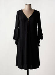 Robe courte manches 3/4 manches 3/4 noir JULIE D'ORLEAC femme