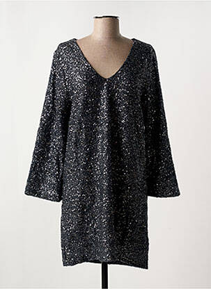 Robe courte manches 3/4 manches 3/4 bleu ANDY & LUCY femme