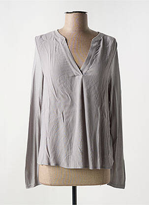 Blouse manches longues manches longues gris OUI femme