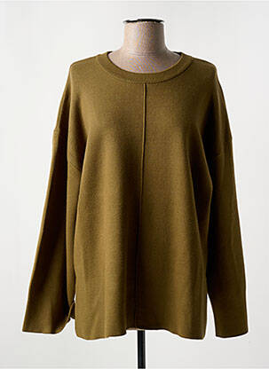 Pull coupe cintrée manches longues vert B.YOUNG femme