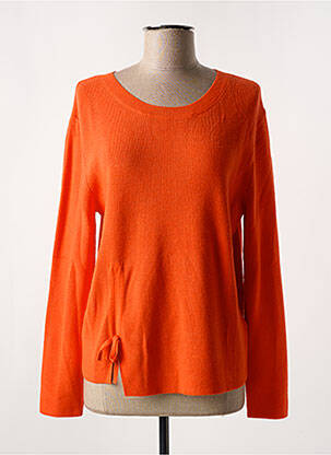 Pull coupe cintrée manches longues orange OUI femme