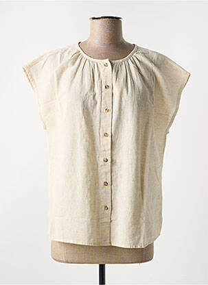 Chemisier manches courtes manches courtes beige B.YOUNG femme