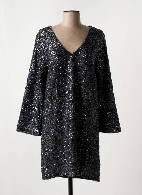 Robe courte manches 3/4 manches 3/4 bleu ANDY & LUCY femme