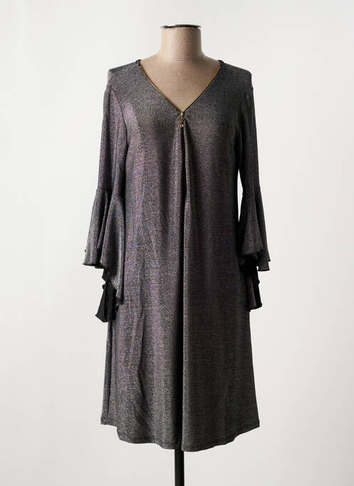 Robe courte argent JULIE D'ORLEAC pour femme