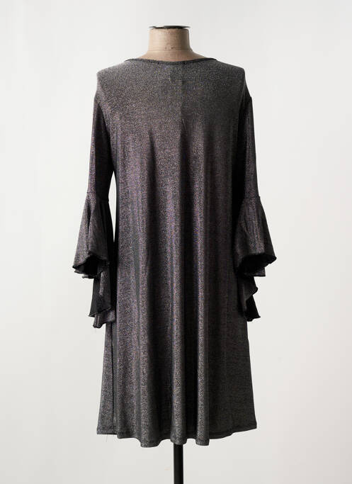 Robe courte argent JULIE D'ORLEAC pour femme