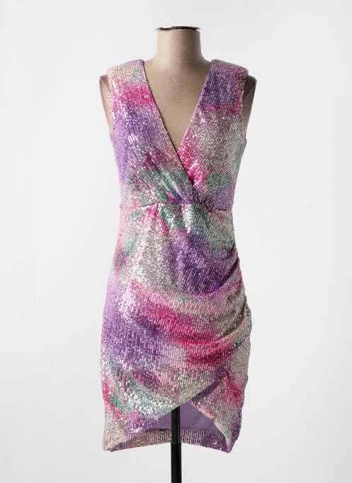 Robe courte violet RINASCIMENTO pour femme